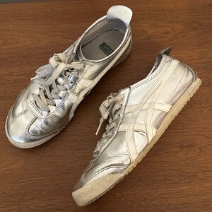 Onitsuka Tiger by Asics Women's Metallic Silver Sneakers